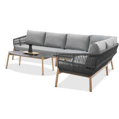 Lauko baldai kampas PARIS CAFFE Grey - AVRAHOME