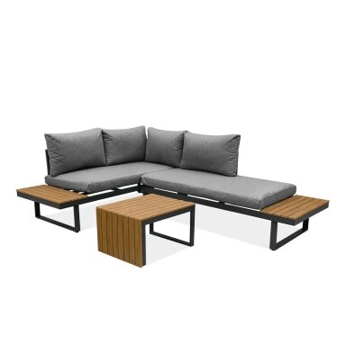 Lauko baldai kampas TULIP Dark Grey - AVRAHOME