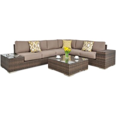 Lauko baldai kampinė sofa AVOCADO Brown Lauko baldai kampinė sofa AVOCADO Brown