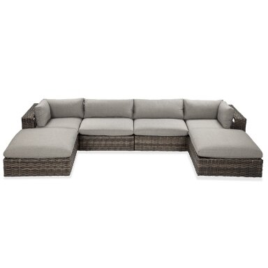 Lauko baldai kampinė sofa iš ratano RASEL