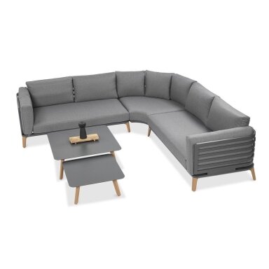 Lauko baldai kampinė sofa Radison Pilka Lauko baldai kampinė sofa Radison Pilka