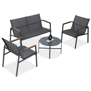 Lauko baldai MANGO CAFE Dark Grey - AVRAHOME