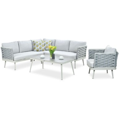 Lauko baldai MARINEL + FOTELIS Light Grey Lauko baldai MARINEL + FOTELIS Light Grey