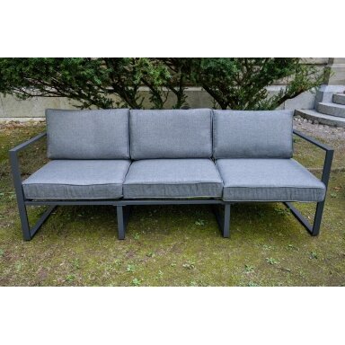 Lauko sofa MOSTRARE Tamsiai pilkas aliuminis
