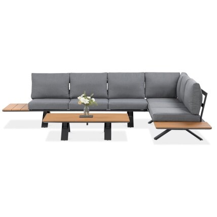 Lauko baldai kampas SORRENTO WOOD Graphite 11