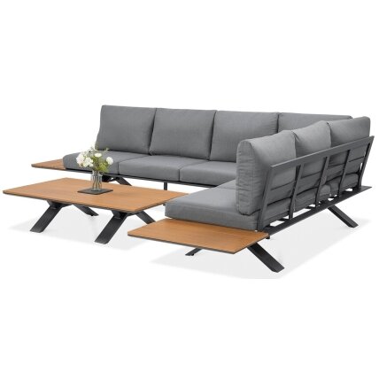 Lauko baldai kampas SORRENTO WOOD Graphite 10