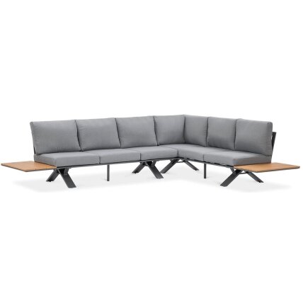 Lauko baldai kampas SORRENTO WOOD Graphite 7