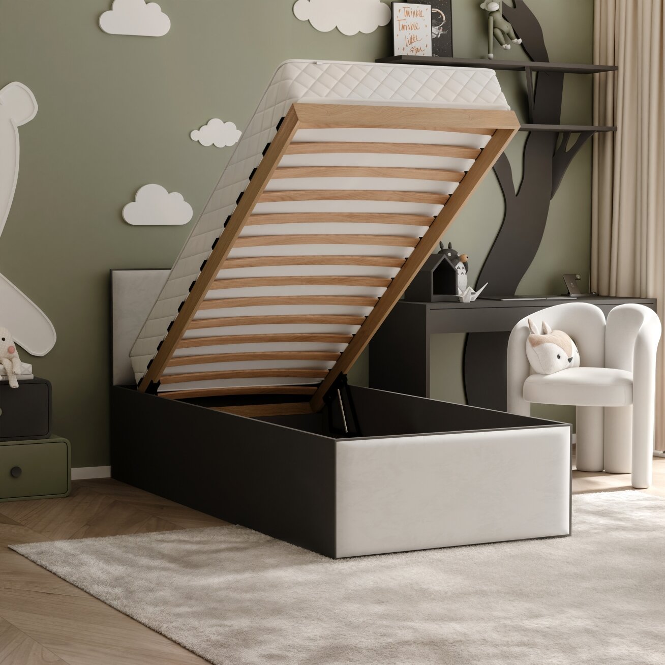 Lova su apmuštomis panelėmis ir grotelių rėmu SASHI 90x200 cm Putų čiužinys: ne, Spalvos: Royal 04 (Šviesiai smėlinė), Spalva: juoda 4 Lova su apmuštomis panelėmis ir grotelių rėmu SASHI 90x200 cm Putų čiužinys: ne, Spalvos: Royal 04 (Šviesiai smėlinė), Spalva: juoda 4