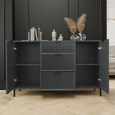 Loftinė komoda su stalčiais WAVE 135 cm Spalva: Greenstone (žalia)
