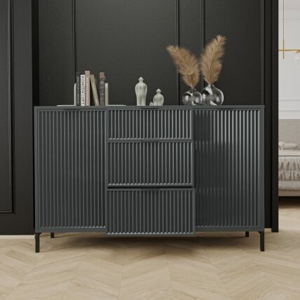Loftinė komoda su stalčiais WAVE 135 cm Spalva: Greenstone (žalia) 4