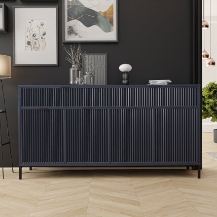 Loftinė komoda su stalčiais WAVE 165 cm Spalvos: indigo (tamsiai mėlyna)