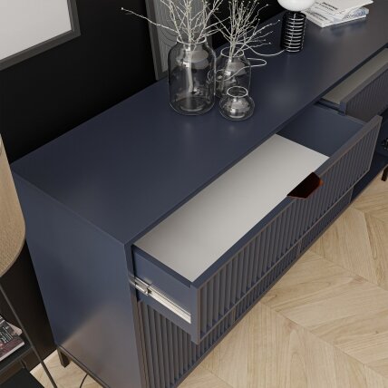 Loftinė komoda su stalčiais WAVE 165 cm Spalvos: indigo (tamsiai mėlyna) 3