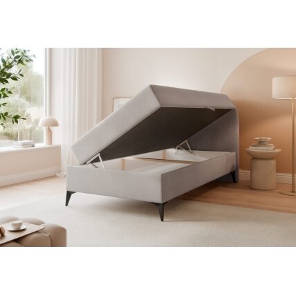 Viengulė kontinentinė lova NOELIA su patalynės dėže Spalva: Jasmine 90 (Pilka), Topperis: ne, Miegojimo plotas: 70x200 cm, Lovos pusė: dešinė 1 Viengulė kontinentinė lova NOELIA su patalynės dėže Spalva: Jasmine 90 (Pilka), Topperis: ne, Miegojimo plotas: 70x200 cm, Lovos pusė: dešinė 1