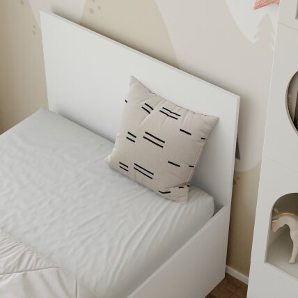 Lova su mediniu grotelių pagrindu SIMPLE 90x200 cm Spalvos: Balta, putų čiužinys: ne 2 Lova su mediniu grotelių pagrindu SIMPLE 90x200 cm Spalvos: Balta, putų čiužinys: ne 2