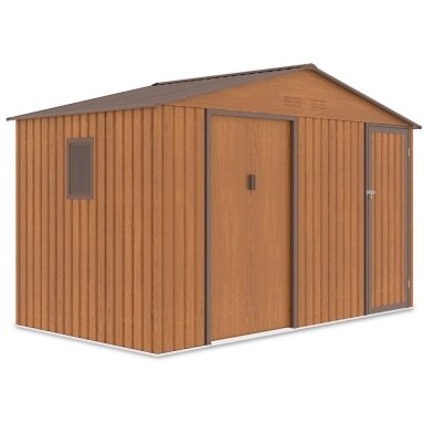 Metalinis įrankių namelis FALCON 11x6 Oak Brown