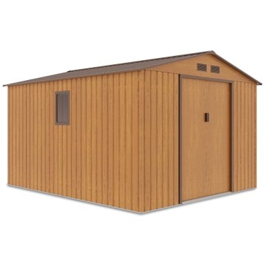 Metalinis įrankių namelis HUDSON 9x10 Oak Brown