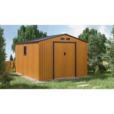 Metalinis įrankių namelis HUDSON 9x10 Oak Grey