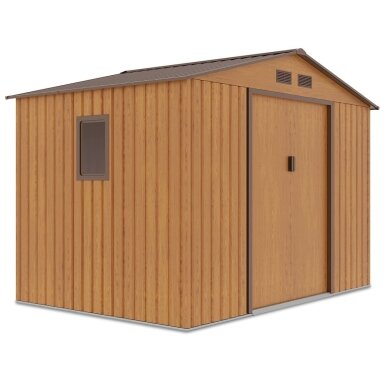 Metalinis įrankių namelis HUDSON 9x6 Oak Brown
