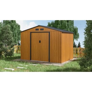Metalinis įrankių namelis HUDSON 9x6 Oak Grey