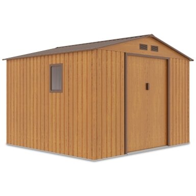 Metalinis įrankių namelis HUDSON 9x8 Oak Brown