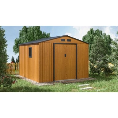 Metalinis įrankių namelis HUDSON 9x8 Oak Grey