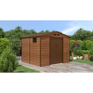 Metalinis įrankių namelis HUDSON 9x8 Walnut
