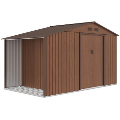 Metalinis įrankių namelis MADISON 11x6 Walnut