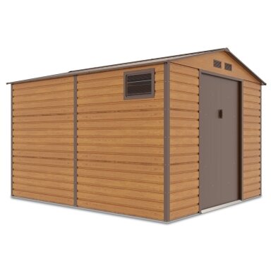 Metalinis įrankių namelis Montreal 9x10 Oak Brown