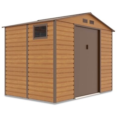 Metalinis įrankių namelis Montreal 9x6 Oak Brown