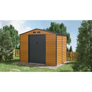 Metalinis įrankių namelis Montreal 9x6 Oak Grey