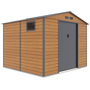 Metalinis įrankių namelis MONTREAL 9x8 Oak Grey