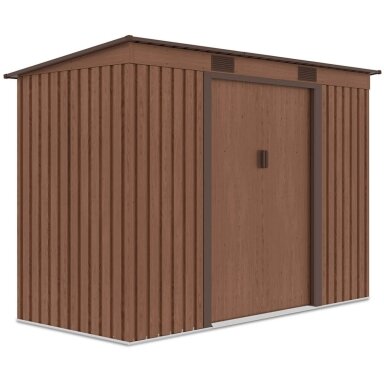 Metalinis įrankių namelis OREGON 9x4 Walnut