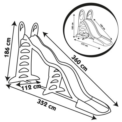 Megagliss 2in1 vaikiška čiuožykla iki 360cm - Smoby 1 Megagliss 2in1 vaikiška čiuožykla iki 360cm - Smoby 1