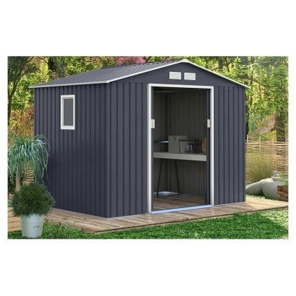 Metalinis įrankių namelis HUDSON 9x6 Cold Grey 5 Metalinis įrankių namelis HUDSON 9x6 Cold Grey 5