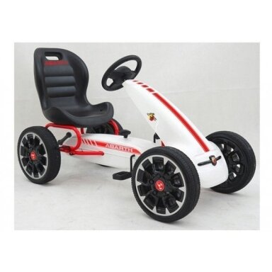 Minamas velomobilis vaikams ABARTH Baltas