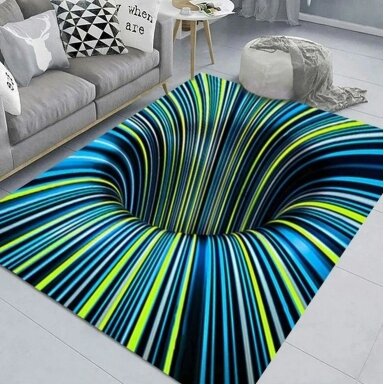 Modernus 3D kilimas su optine iliuzija VISUAL SWIRL 120x160