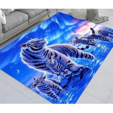 Modernaus stiliaus kilimas su 3D efektu Tiger 120x160cm Modernaus stiliaus kilimas su 3D efektu Tiger 120x160cm