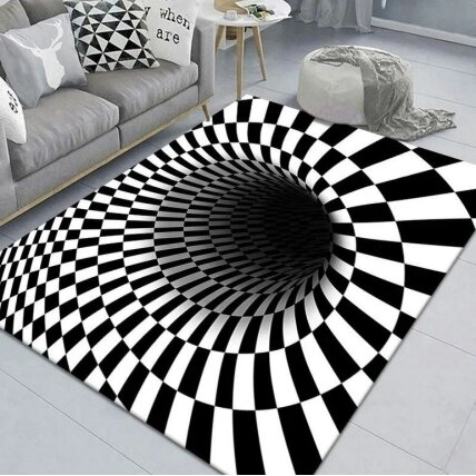 Modernus 3D kilimas su optine iliuzija 40x60 Modernus 3D kilimas su optine iliuzija 40x60