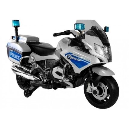 Motociklas vaikams POLICIJA sidabrinis Motociklas vaikams POLICIJA sidabrinis