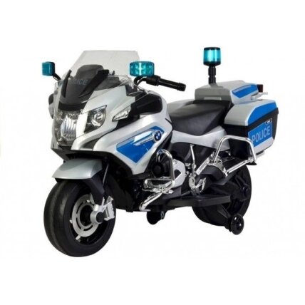 Motociklas vaikams POLICIJA sidabrinis 1 Motociklas vaikams POLICIJA sidabrinis 1