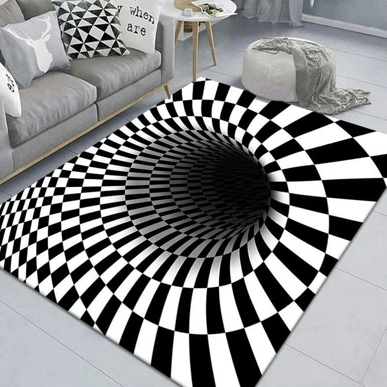 Modernus 3D kilimas su optine iliuzija 40x60