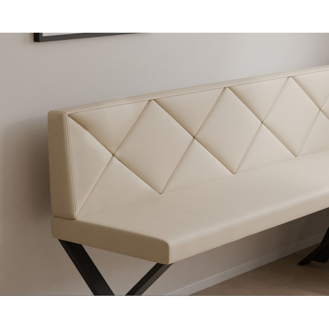 Virtuvinis kampas VERO X Dydis: 128x168 cm, kampo pusė: kairė, spalvos: Soft 18 smėlio, apdaila: dygsniuotas atlošas 3 Virtuvinis kampas VERO X Dydis: 128x168 cm, kampo pusė: kairė, spalvos: Soft 18 smėlio, apdaila: dygsniuotas atlošas 3