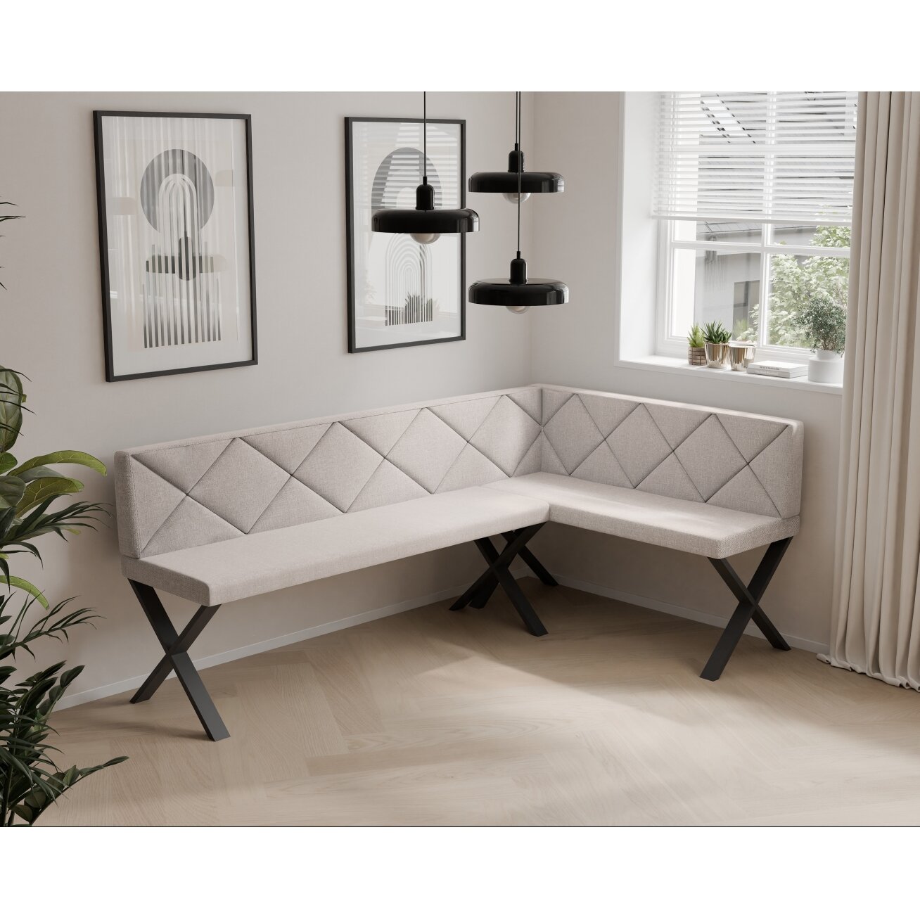 Virtuvinis kampas VERO X Kampo pusė: Dešinė, Spalva: Inari 22 (Šviesiai smėlinė), Dydis: 142x196 cm , Apdaila: Dygsniuotas atlošas 1 Virtuvinis kampas VERO X Kampo pusė: Dešinė, Spalva: Inari 22 (Šviesiai smėlinė), Dydis: 142x196 cm , Apdaila: Dygsniuotas atlošas 1