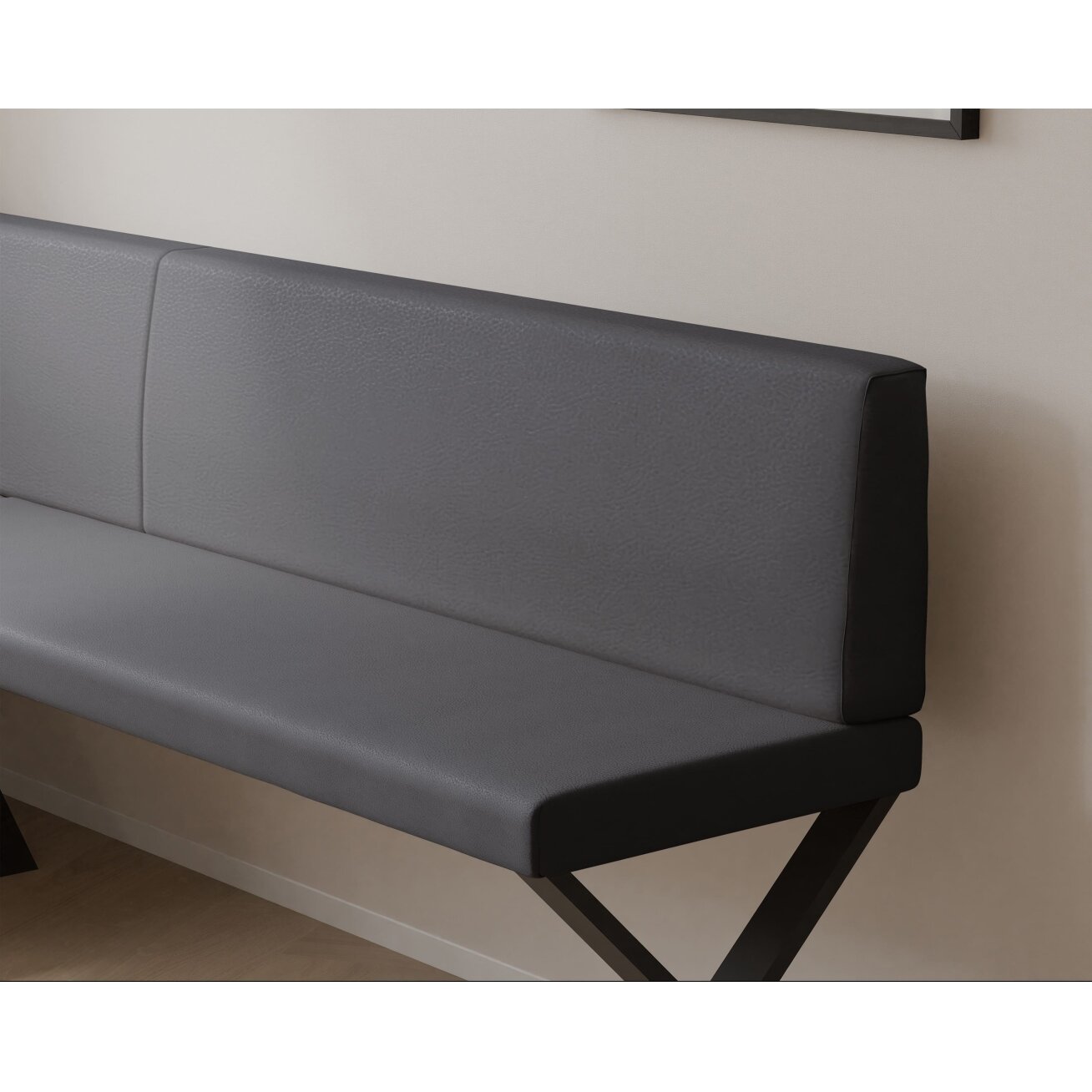 Virtuvinis kampas VERO X Dydis: 128x168 cm, Apdaila: Lygi, Kampo pusė: Dešinė, Spalvos: Inari 96 (Tamsiai pilka) 3