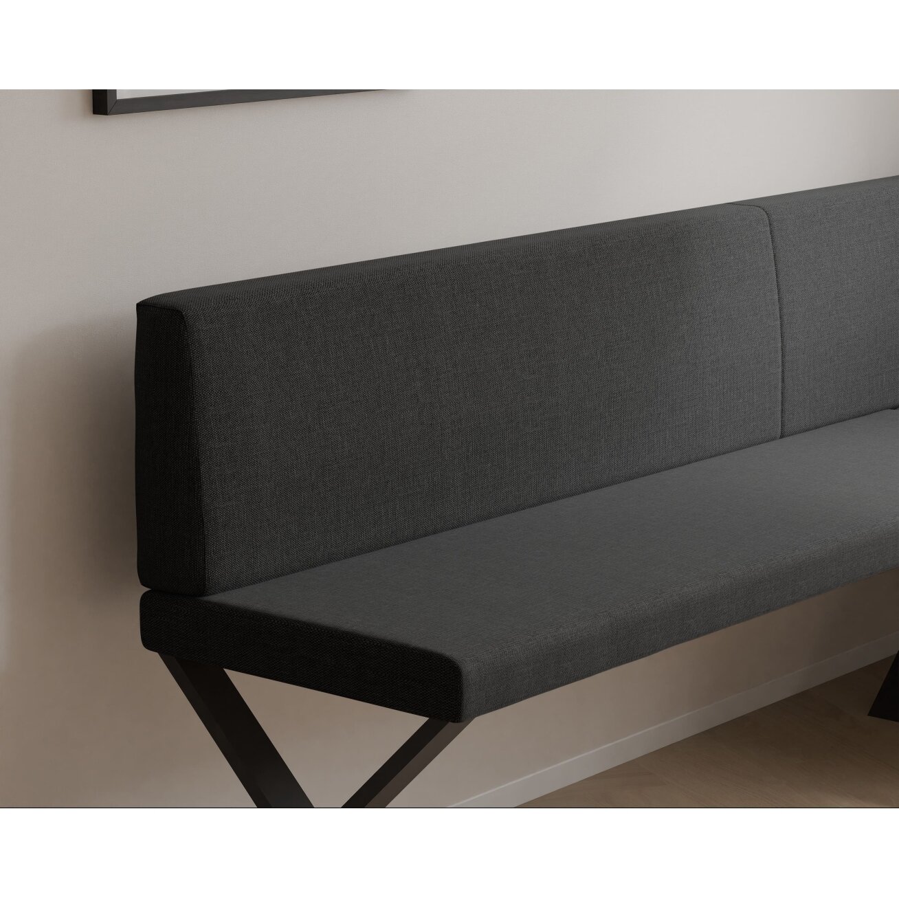 Virtuvinis kampas VERO X Dydis: 128x168 cm , Apdaila: Lygi, Kampo pusė: Kairė, Spalvos: Inari 100 (Juoda) 3