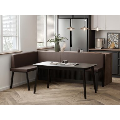 Virtuvinis kampas MONO Y Dydis: 128x168 cm , Apdaila: Lygi, Kampo pusė: Kairė, Spalvos: Soft 30 (Ruda)