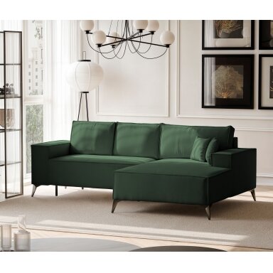 Minkštas kampas OTIS su miego funkcija Spalvos: Monolith 37 (butelio žaluma), Kampo pusė: dešinė