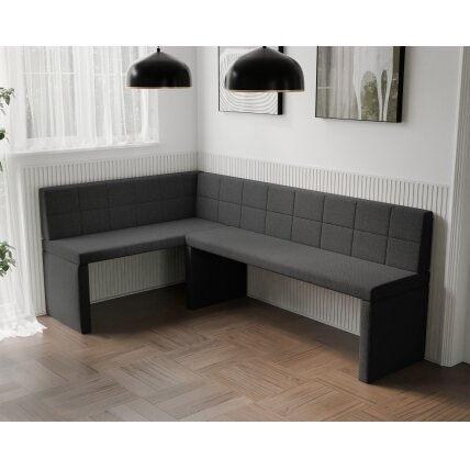 Virtuvinis kampas MELVIN Kampo pusė: Kairė, Spalvos: Inari 100 (Juoda), Dydis: 142x196 cm 3 Virtuvinis kampas MELVIN Kampo pusė: Kairė, Spalvos: Inari 100 (Juoda), Dydis: 142x196 cm 3