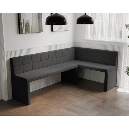 Virtuvinis kampas MELVIN Kampo pusė: dešinė, Spalvos: Inari 100 (Juoda), Dydis: 142x196 cm 3 Virtuvinis kampas MELVIN Kampo pusė: dešinė, Spalvos: Inari 100 (Juoda), Dydis: 142x196 cm 3