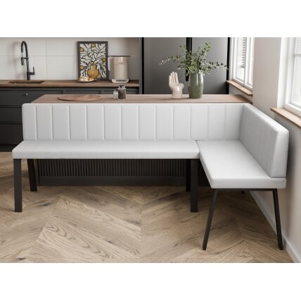 Virtuvinis kampas MONO Y Kampo pusė: dešinė, Spalvos: Soft 17 (balta), Dydis: 142x196 cm , Apdaila: dygsniuota nugarėlė 3